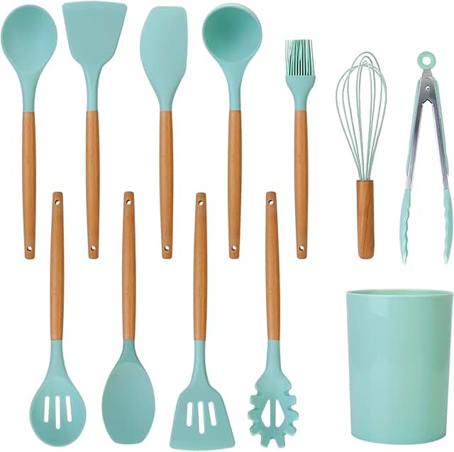 11-Piece Non-Stick Silicone Kitchen Utensil Set