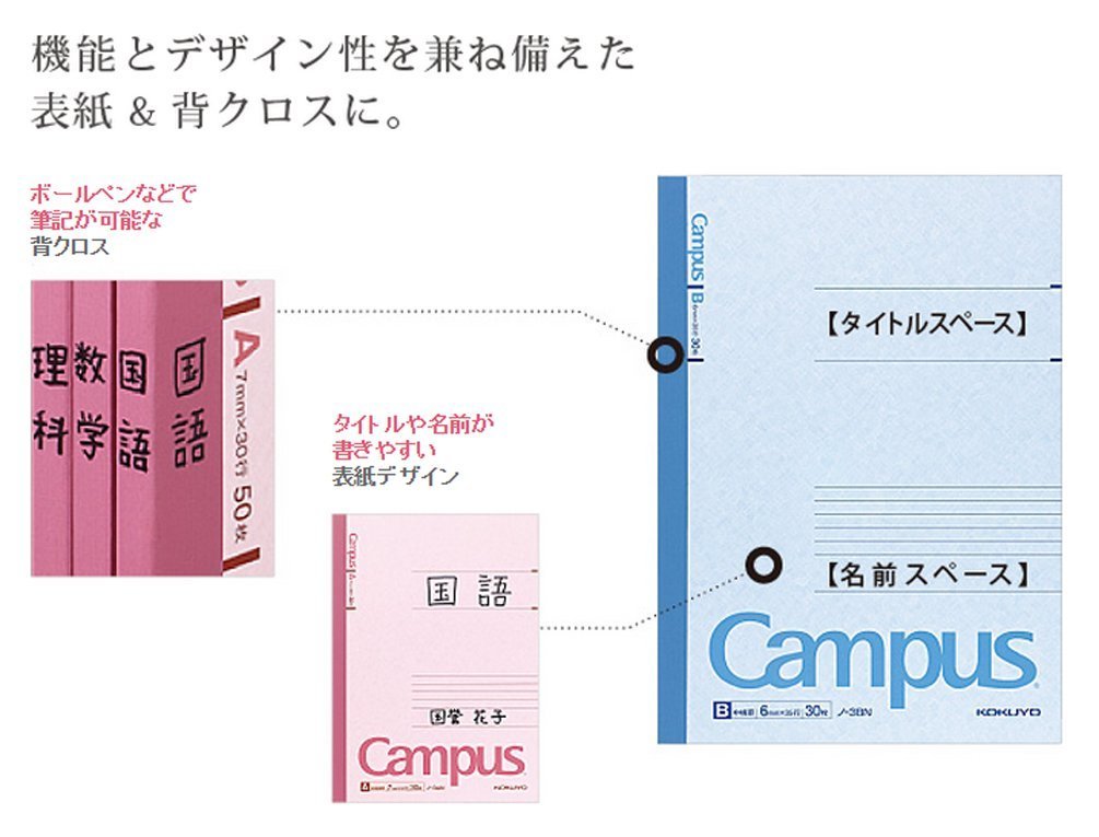 Pink Semi-B5 Notebook with 30 Sheets, Pack of 3