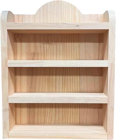Rustic Wooden Shelf for Mini Spice Jars