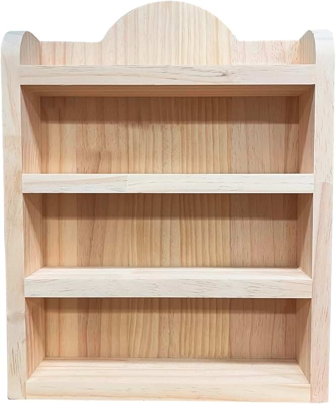 Rustic Wooden Shelf for Mini Spice Jars