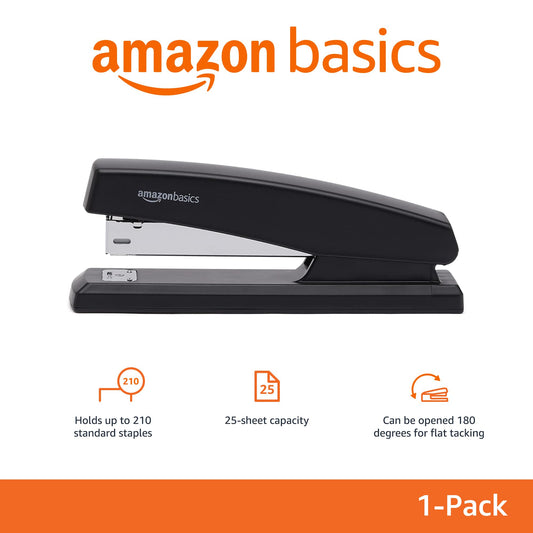 Black stapler with 1000 staples, 25-sheet capacity