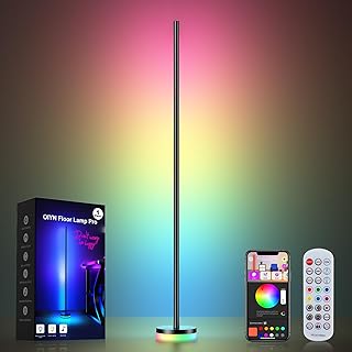 RGBICW LED Corner Floor Lamp with Remote and Music Sync