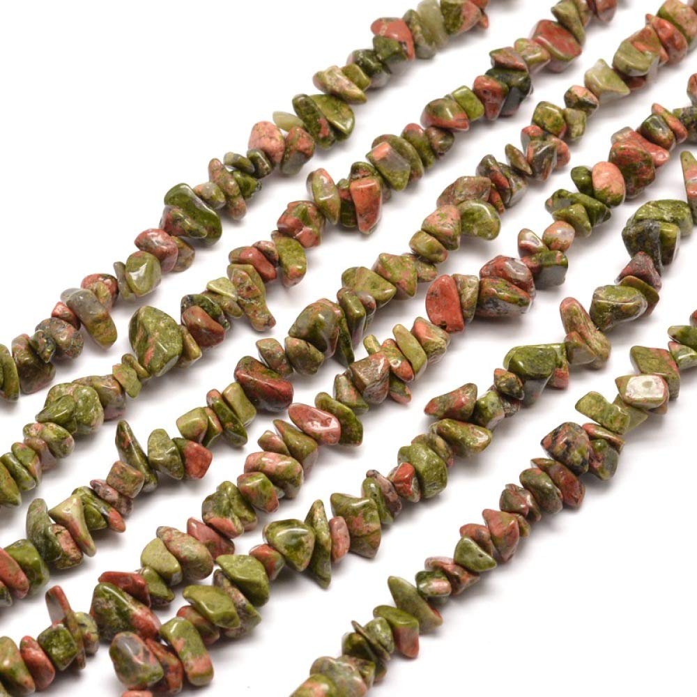 Natural Unakite Jasper Beads for Jewelry Making and Healing