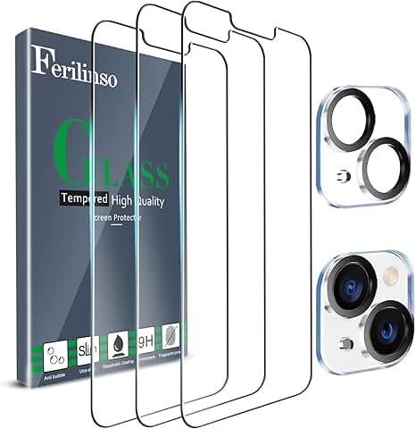 3 Pack HD Tempered Glass Screen Protectors for iPhone 13 Mini