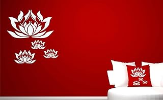 Large 10x10 inch Lotus Flower Stencil for Painting