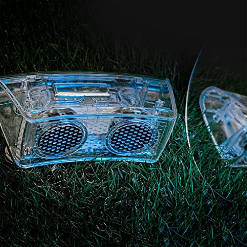 Bluetooth Speaker, Transparent Portable Stereo Sound 10H Playtime 33Ft Wireless Range Bluetooth5.0, Adapted to Phone Pad PC, for Home Party Outdoor Travel Portable Bluetooth Speaker with Lights
