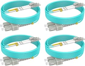 15ft Multimode and Singlemode Fiber Patch Cables (4 Pack)