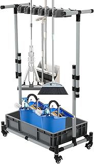 Freestanding Broom and Mop Storage Rack