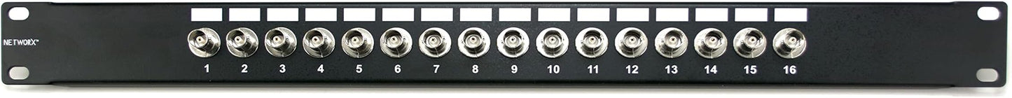 16-Port Coaxial Patch Panel