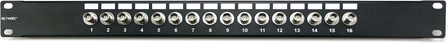 16-Port Coaxial Patch Panel