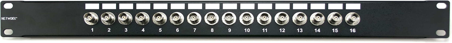 16-Port Coaxial Patch Panel