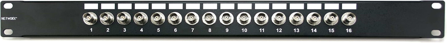 16-Port Coaxial Patch Panel