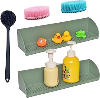 Set of five silicone body scrubbers