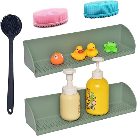 Set of five silicone body scrubbers