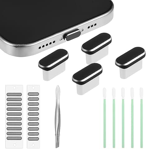 USB C Dust Plug and Speaker Cover Kit (4 Pack)