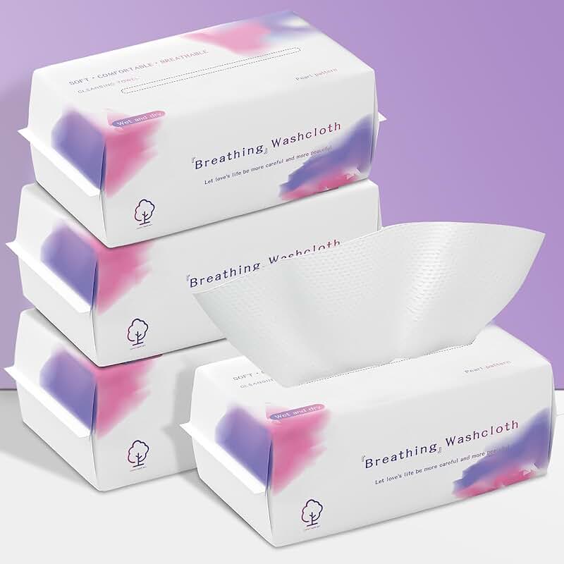 Disposable Cotton Face Towels, 400 Count