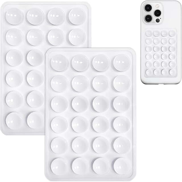 Two Silicone Suction Phone Mounts for Selfies and Videos