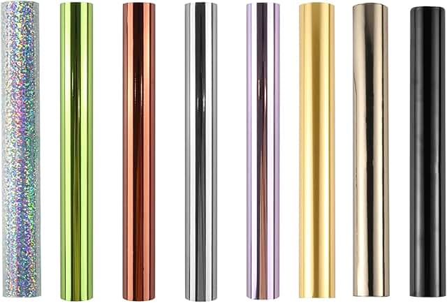 8-Pack Metallic Diamond Color Hot Foil for Paper Crafts