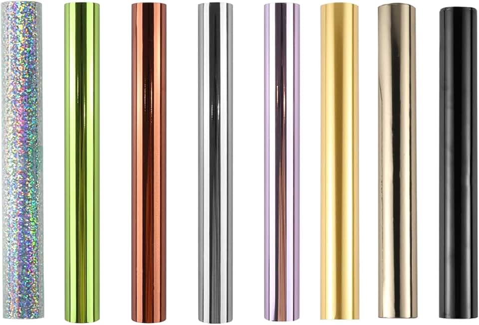 8-Pack Metallic Diamond Color Hot Foil for Paper Crafts