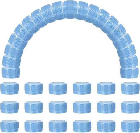 100 Plastic Bottle Caps, 1.2 Inch, Blue