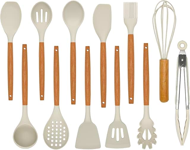 12-Piece Silicone Kitchen Utensil Set for Cooking