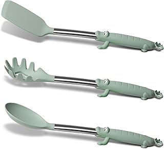 Stylish 3-Piece Kitchen Utensil Set with Croc Handles