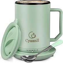 Heated Coffee Mug with Auto Shut-Off and Temperature Control