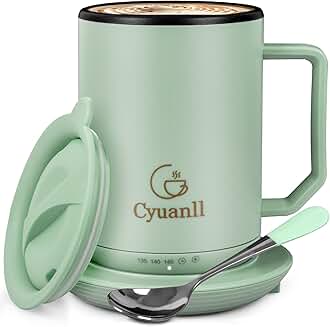 Heated Coffee Mug with Auto Shut-Off and Temperature Control