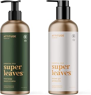 Hand soap and shower gel set with plant-based ingredients