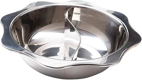 Stainless Steel Double-Section Hot Pot for Family Cooking