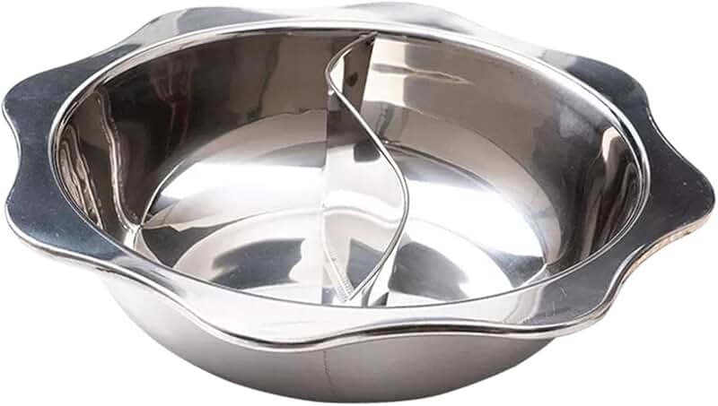 Stainless Steel Double-Section Hot Pot for Family Cooking