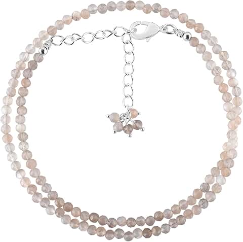Dainty Natural Gemstone Beaded Choker Necklace for Women