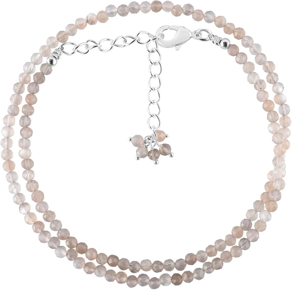 Dainty Natural Gemstone Beaded Choker Necklace for Women