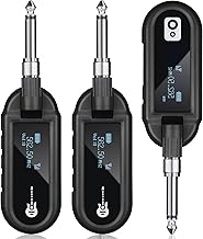 Wireless Guitar System with Rechargeable Transmitter and Receiver