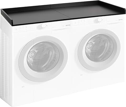 Laundry Countertop with Edge Rails, 54" for Washer and Dryer