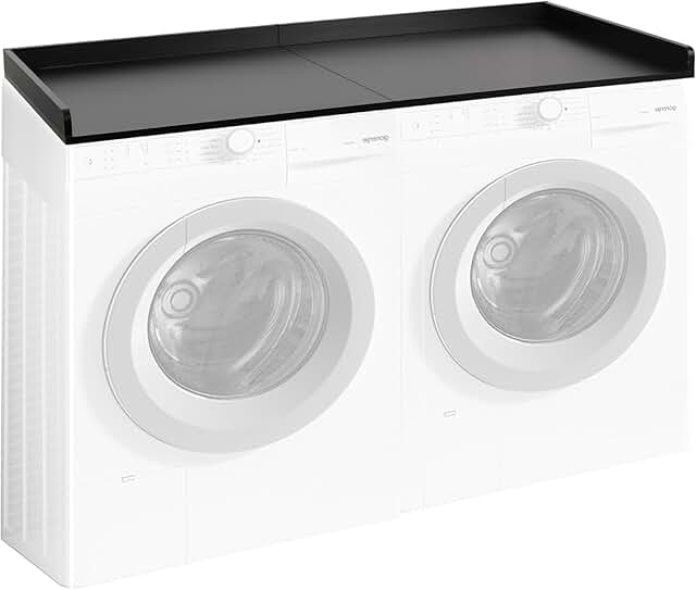 Laundry Countertop with Edge Rails, 54" for Washer and Dryer
