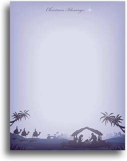 Christmas Stationery Paper, 80 Sheets, 8.5 x 11