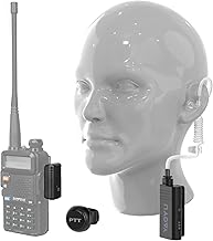 Wireless Headset with Clear Acoustic Tube and PTT Microphone