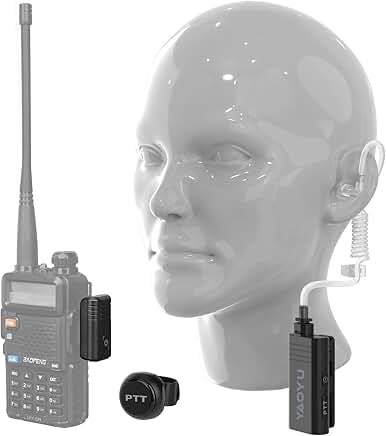 Wireless Headset with Clear Acoustic Tube and PTT Microphone
