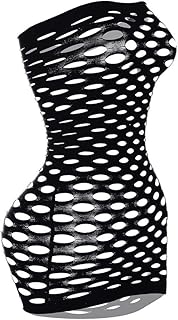 Women's Strapless Fishnet Lingerie Mini Dress