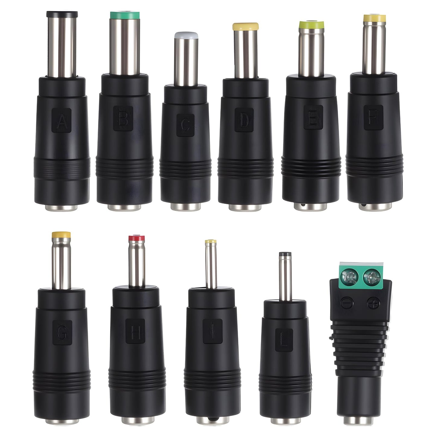 11-Piece Universal DC Power Adapter Tips Kit