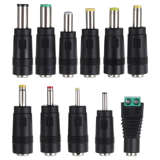 11-Piece Universal DC Power Adapter Tips Kit