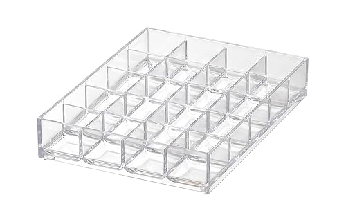 Stackable A6 Drawer Organizer, 20 Divides, Clear