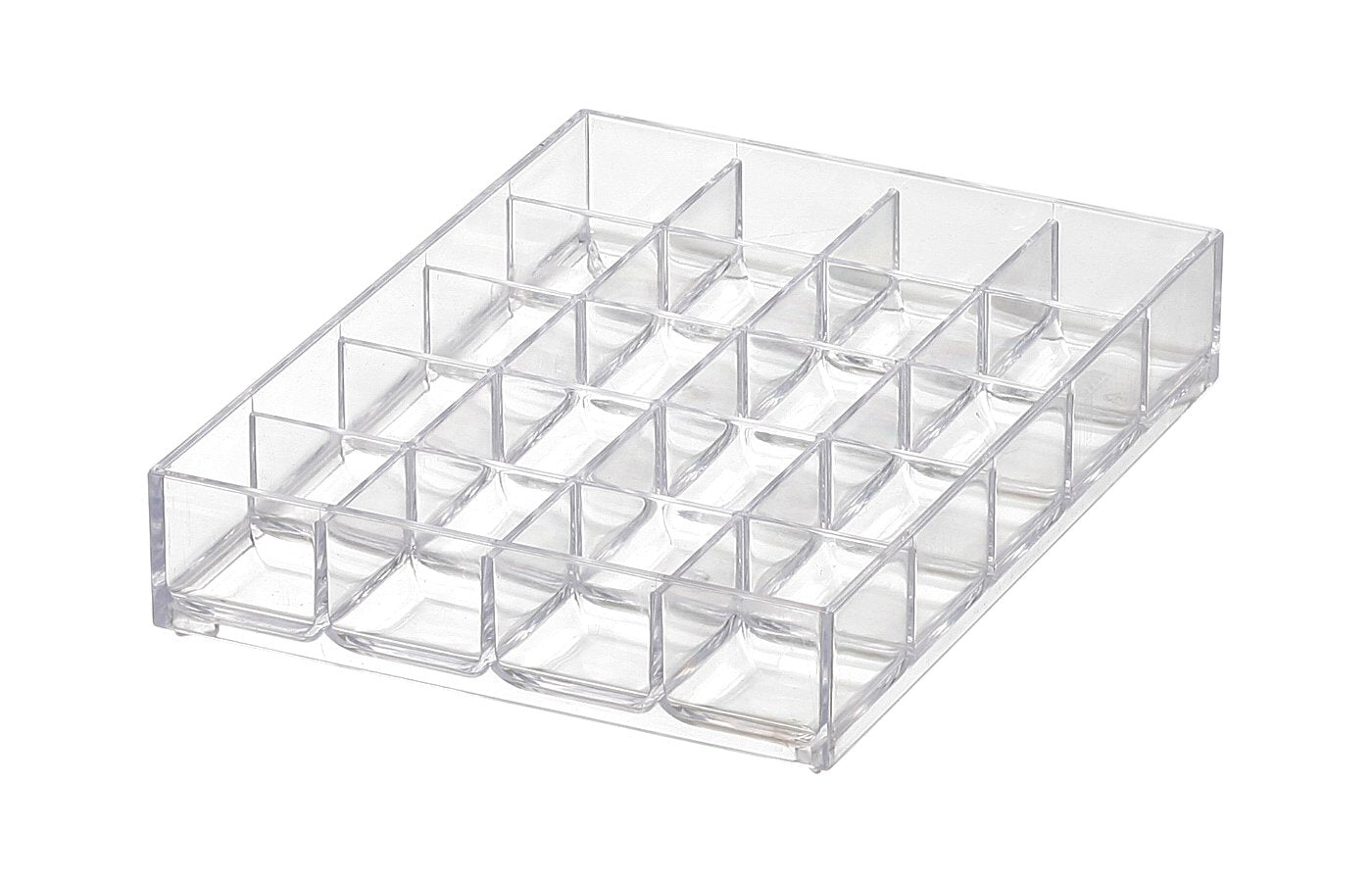 Stackable A6 Drawer Organizer, 20 Divides, Clear