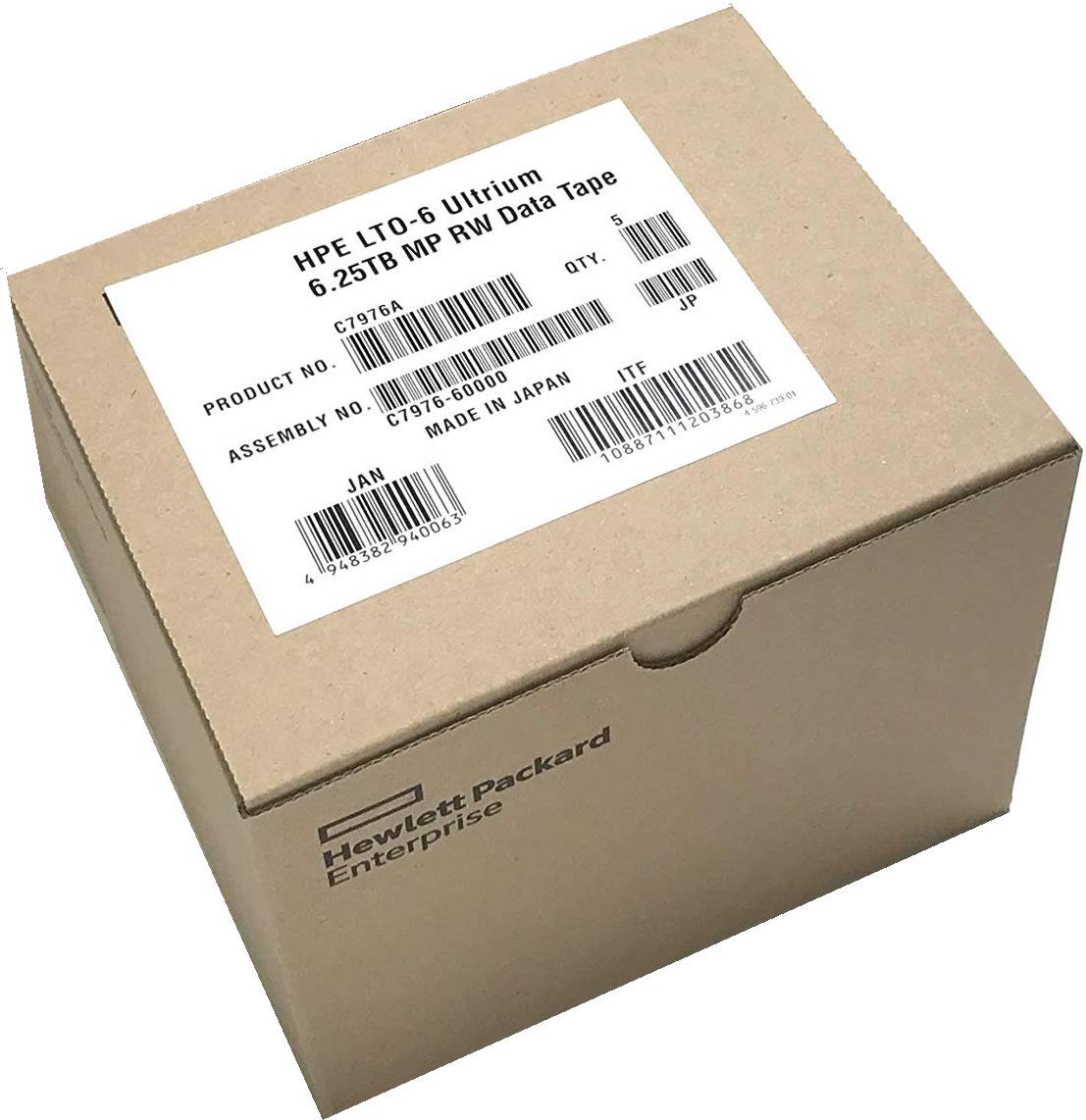 5-Pack LTO 6 Ultrium C7976A (2.5TB/6.25 TB) Data Cartridge