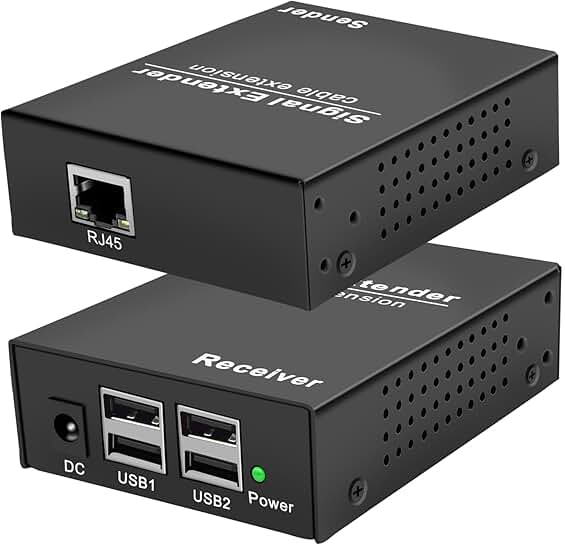 USB Over IP Extender 492FT, 4-Port Hub over Ethernet