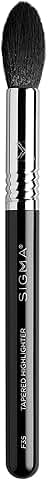 Tapered Highlighter Face Makeup Brush with Synthetic Fibers