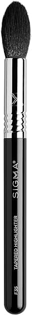 Tapered Highlighter Face Makeup Brush with Synthetic Fibers