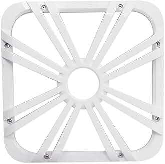 White 12-inch Square Subwoofer Grille