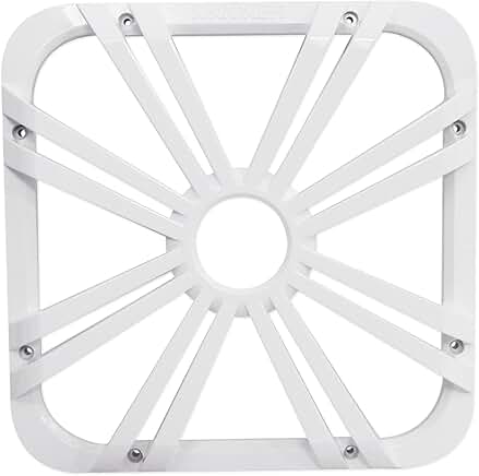 White 12-inch Square Subwoofer Grille